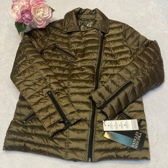 Badgley Mischka Jackets & Blazers - NWT BADGLEY MISCHKA Size XS Light Weight Packable Puffer Jacket Olive